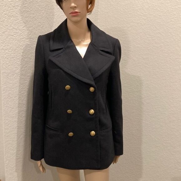 Banana Republic Jackets & Blazers - Vintage Banana Republic black textured pea coat